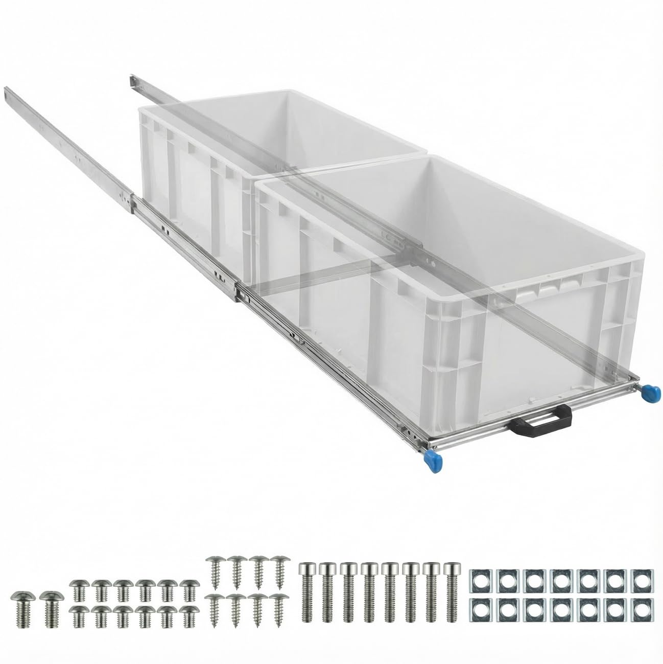 Box truck rear drawer 1200x400mm heavy-duty sliding rail support for camper van, aluminum shelf system for RV trunk, compatible with Eurobox, for ducato, fait camper van modification accessories