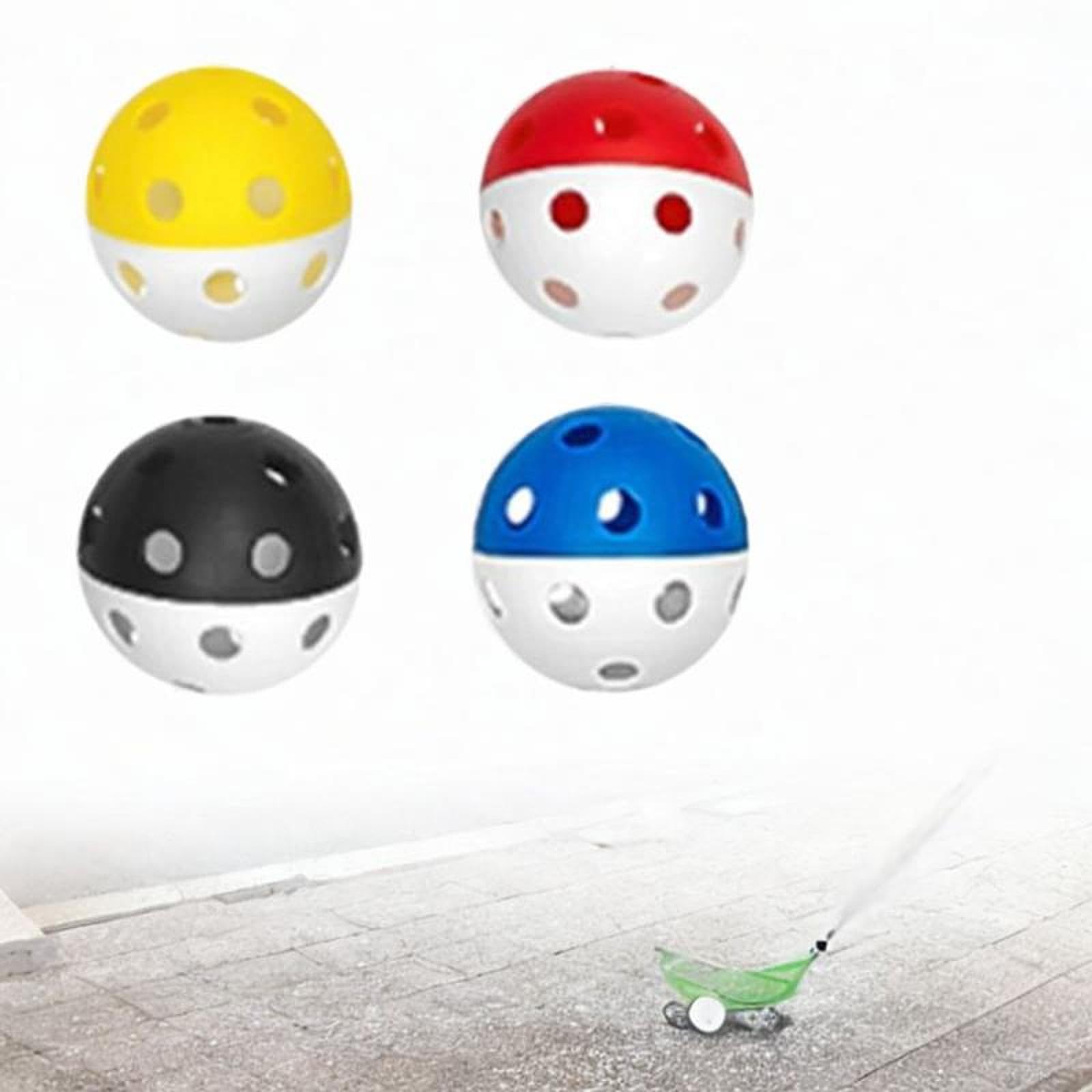 Lot de 4 Balles de Sol Unihockey Portables à 26 Trous, Idéales pour La Compétition, L'équipement, Les Joueurs et L'entraînement en Gymnastique
