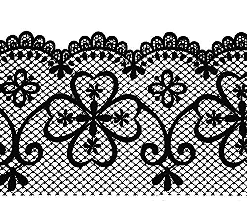 Dundee Deco MGAZB6001C Frise de Papier Peint, Frise Murale, Bordure de papier peint autoadhésif autocollant pour fenêtre, mur Motif treillis Noir 10 m x 10 cm