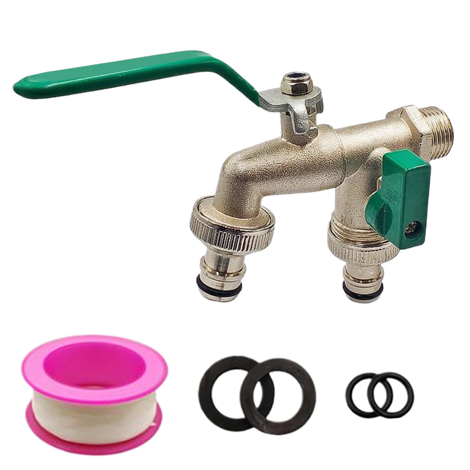 Diviseur de tuyau d'arrosage double sortie pour stopper les fuites de robinet