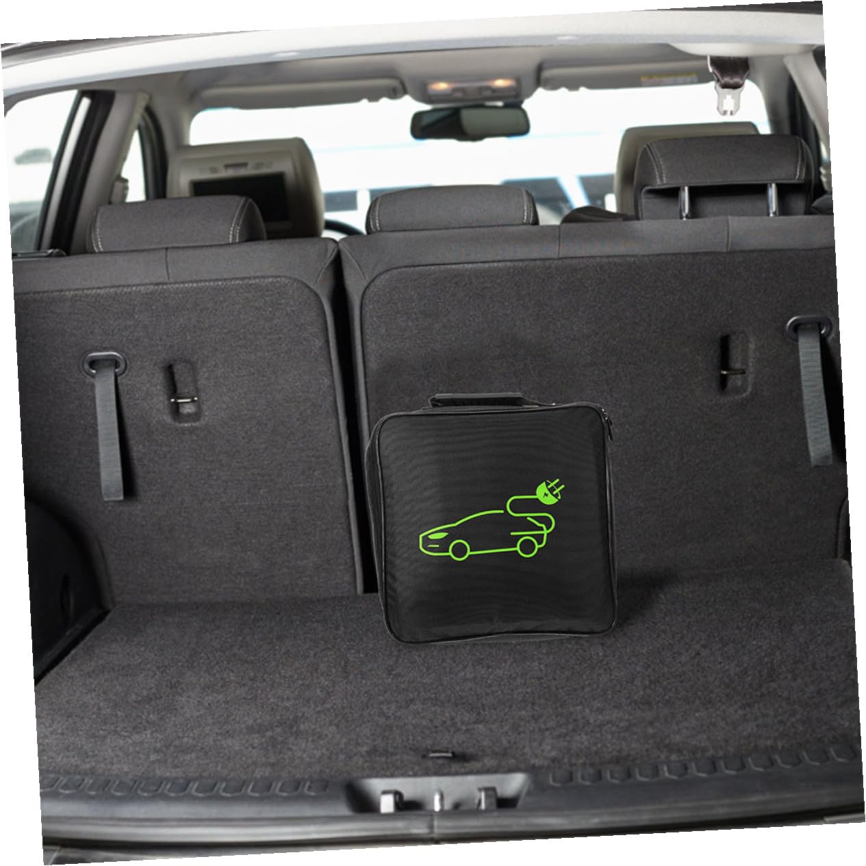 Hemobllo Bolsa de Almacenamiento para Cable de Carga Coche, Organizador Portátil de 2 Piezas, Material Duradero, Tamaño Cuadrado, Uso en Maletero para Mantener Orden y Proteger Cables