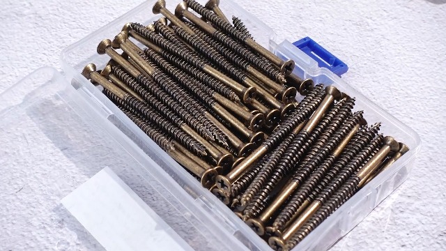 Image of 100 Pack Satin Nickel Wood Screws #9 x 3 Inch Extra Long Heavy-Duty Hinge Screws for Doors, Cabinets, Furniture & DIY Projects, Oil Rubbed Bronze