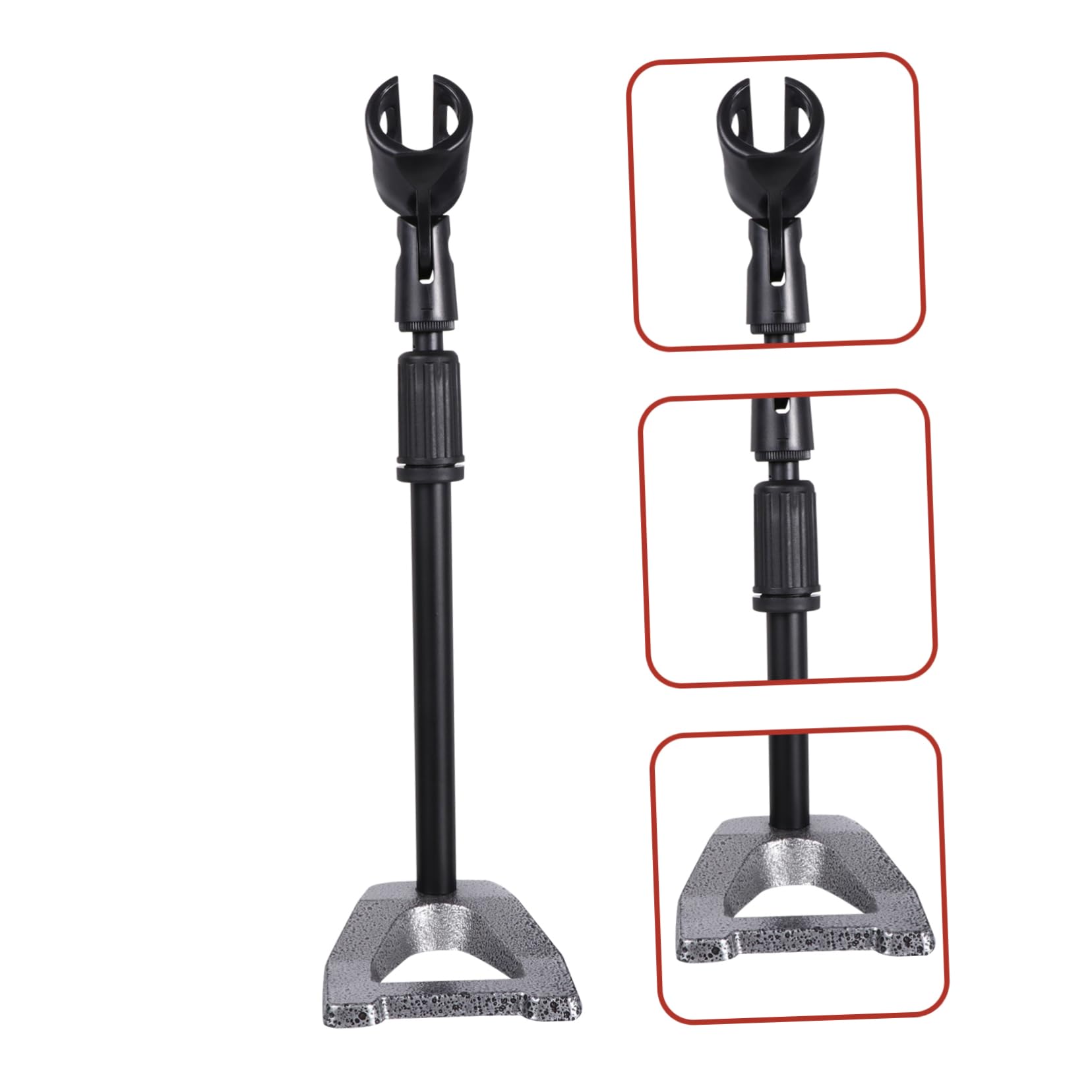 Mikinona Supporto Per Microfono Con Altezza Base Pesante Stabilizzatore Per Radio Facile Da Montare e Retrattile Adatto Diversi Microfoni