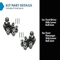 Vista 311 de TRQ, junta de rótula inferior delantera para el lado del conductor y del acompañante