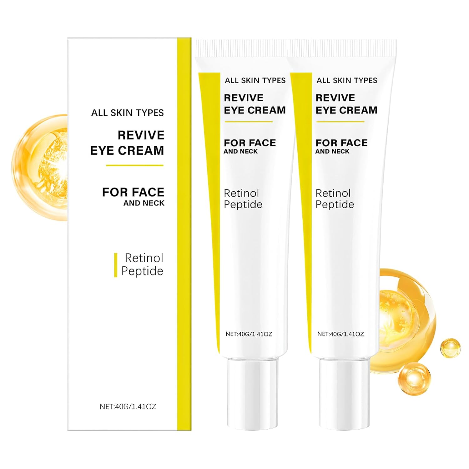 2PCS Revive Eye Cream,Revive Eye Cream with Retinol Peptide,Reduces Wrinkles Firming & Hydrating EyeCream for All Skin Types 2PCS Revive Eye Cream,Revive Eye Cream with Retinol Peptide,Reduces Wrinkles Firming & Hydrating EyeCream for All Skin Types