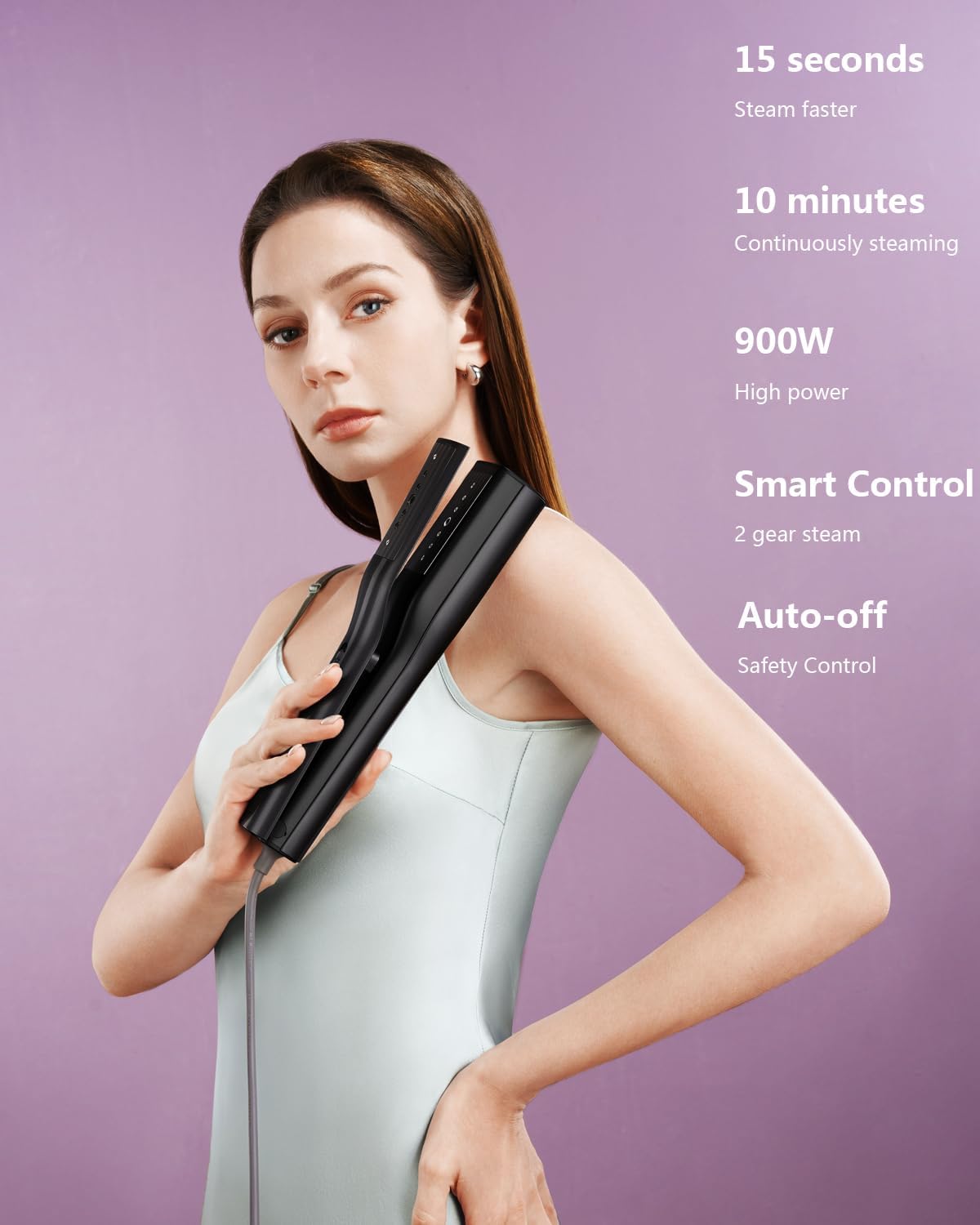 G4 Pro Smart Handheld Steamer for Clothes – Global Voltage Adaptation, 900W Palm-Sized & Lightweight (0.8lb), Dual Steam Modes, Easy Wrinkle Remover, Auto Shut-Off for Travel & Home (metal gray)