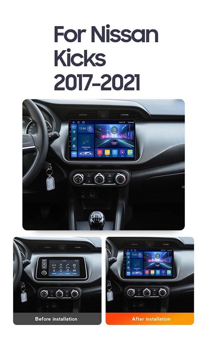 Radio Samochodowe Double DIN 2K z Ekranem Dotykowym dla Nissan Kicks P15 2017-2021 Radio Samochodowe Multimedialne/CarPlay/Android/Bluetooth/GPS/FM/AM/RDS/DSP/WIFI/4GLTE/ADAS DVR(C20Plus)