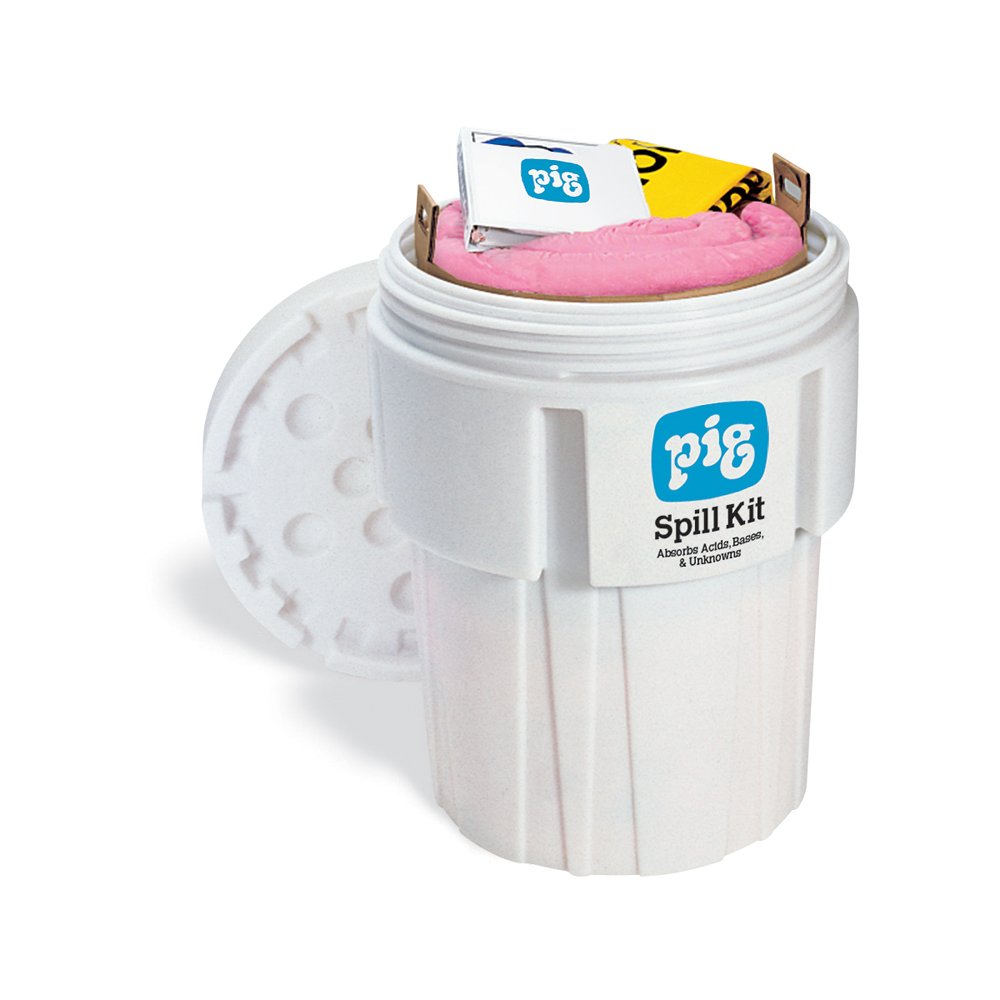New Pig Hazmat Spill Kit in 65-Gallon Overpack Salvage Drum, Absorbs Hazardous Materials, 39-Gallon Absorbency, KIT343