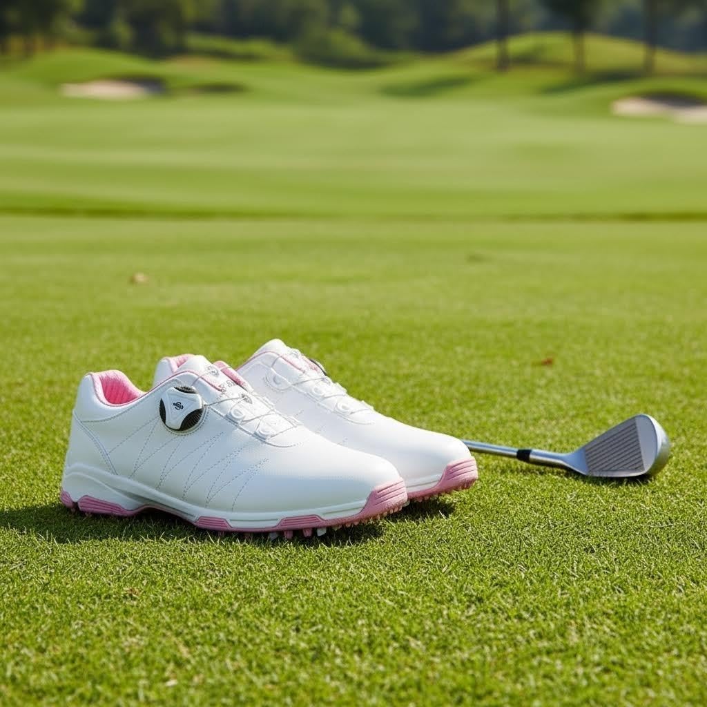 Scarpe da Golf Anti-Skid Impermeabili con Spikes per Le Donna