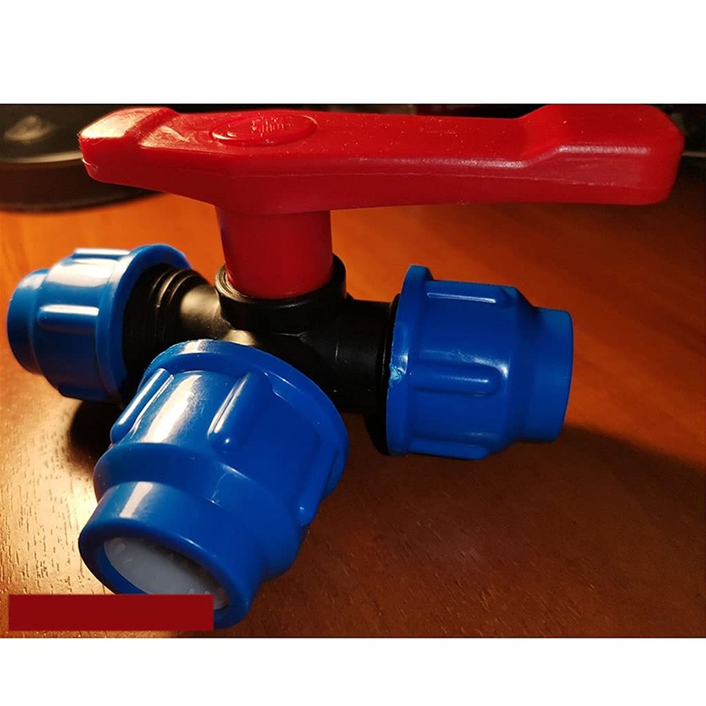 Valvola a sfera a doppia unione, valvola deviatrice a 3 vie, valvola a sfera, separatore di tubi flessibili, valvola a sfera a 3 vie in plastica da 1/2 "3/4" 1 "2", connettore rapido for tubo a connes