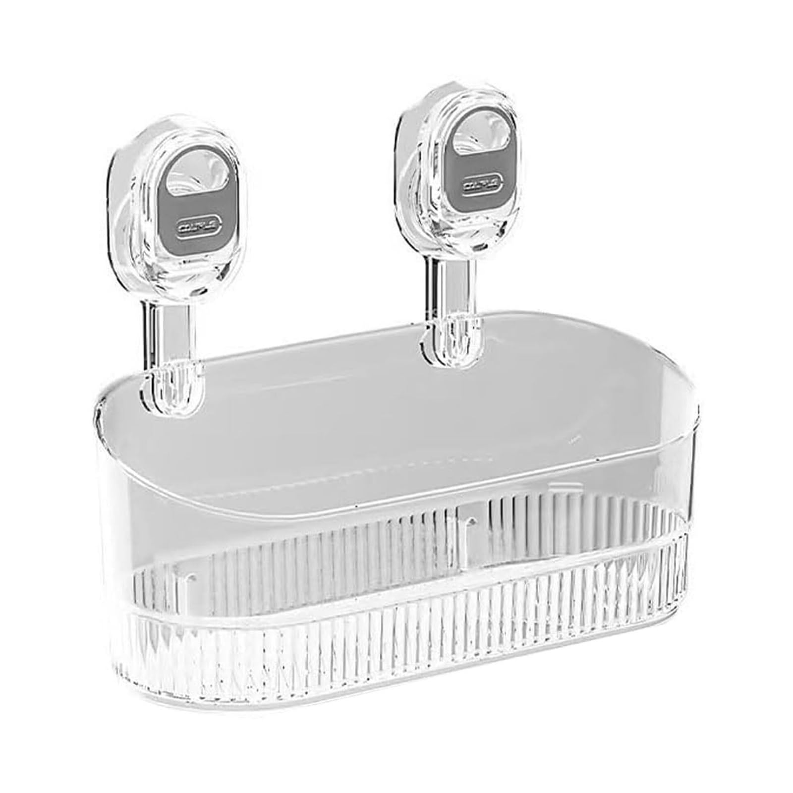 AYEXNSM Clear Bathroom Shower Caddy Wall Mount Storage Shelf with Suction Cups Hanging Shower Strong Load-Bearing Wall Mounted