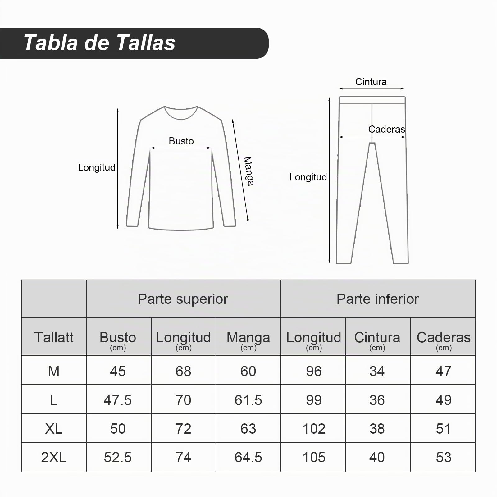 Channo Ropa Interior Térmica para Hombre: Camiseta Manga Larga y Pantalones Térmicos - Ideal para Correr y Esquiar