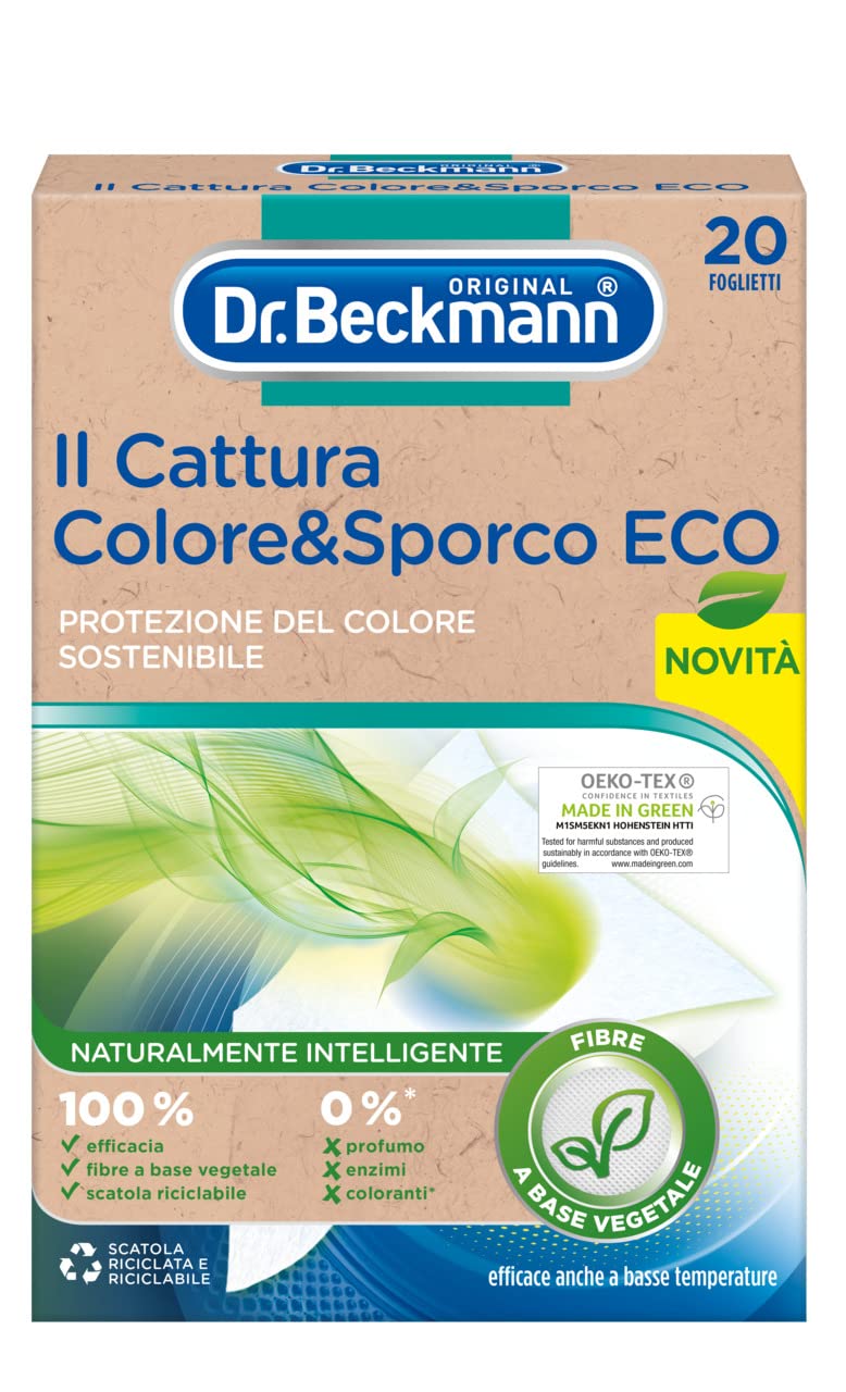 Dr. Beckmann Colour Capture & Dirt ECO | Sustainable colour protection up to 30 washes | Reusable sheet | 1 reusable sheet
