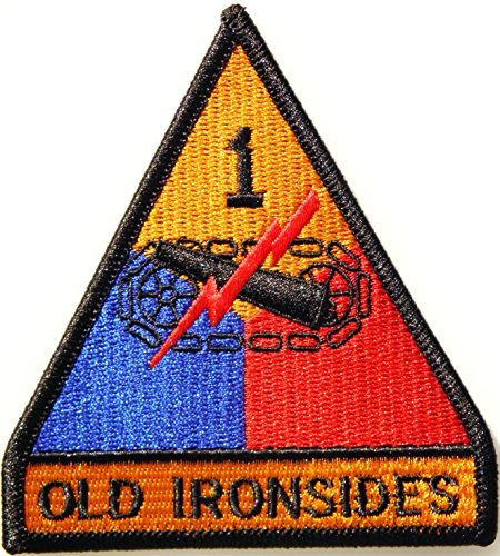1st Armored Division Old Ironsides Shield Shoulder Logo Army Military Uniform Patch Sew Iron on Embroidered Sign Badge Costume by panicha uniform patch