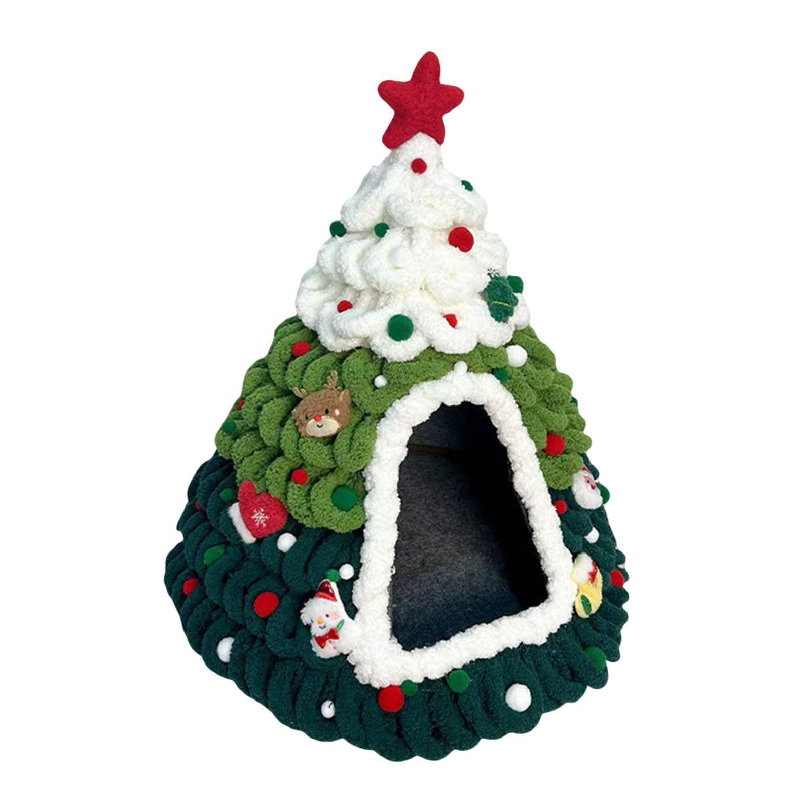 Niche pour animal de compagnie en feutre doux - Maison pour chat contre le stress