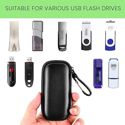 Miniatura 2 de Funda para unidad flash USB, soporte para tarjeta SD compatible con unidad de pulgar, tarjetas de memoria, bolsa de almacenamiento SDXC SDHC,