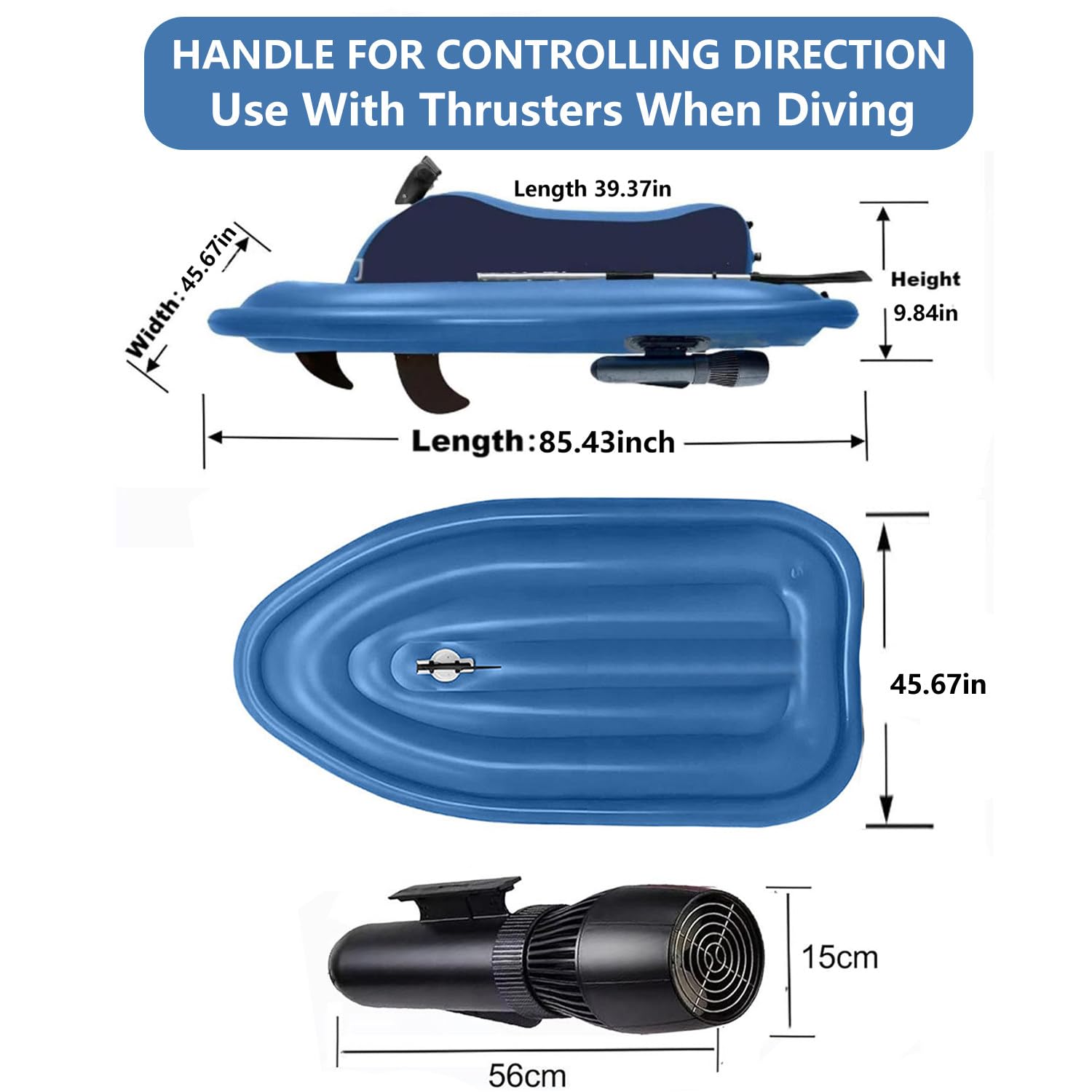 Moto acuática inflable de verano con scooter submarino (motor de 700 W, batería extraíble), bote inflable eléctrica de 150 kg para adultos, con bolsa de almacenamiento para propulsor,500W16A