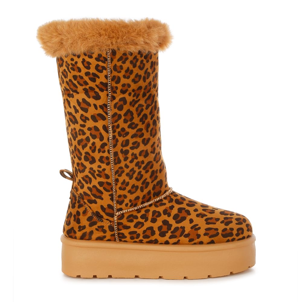 London Rag Olonya Fur Collar Anti-Skid Snow Boots