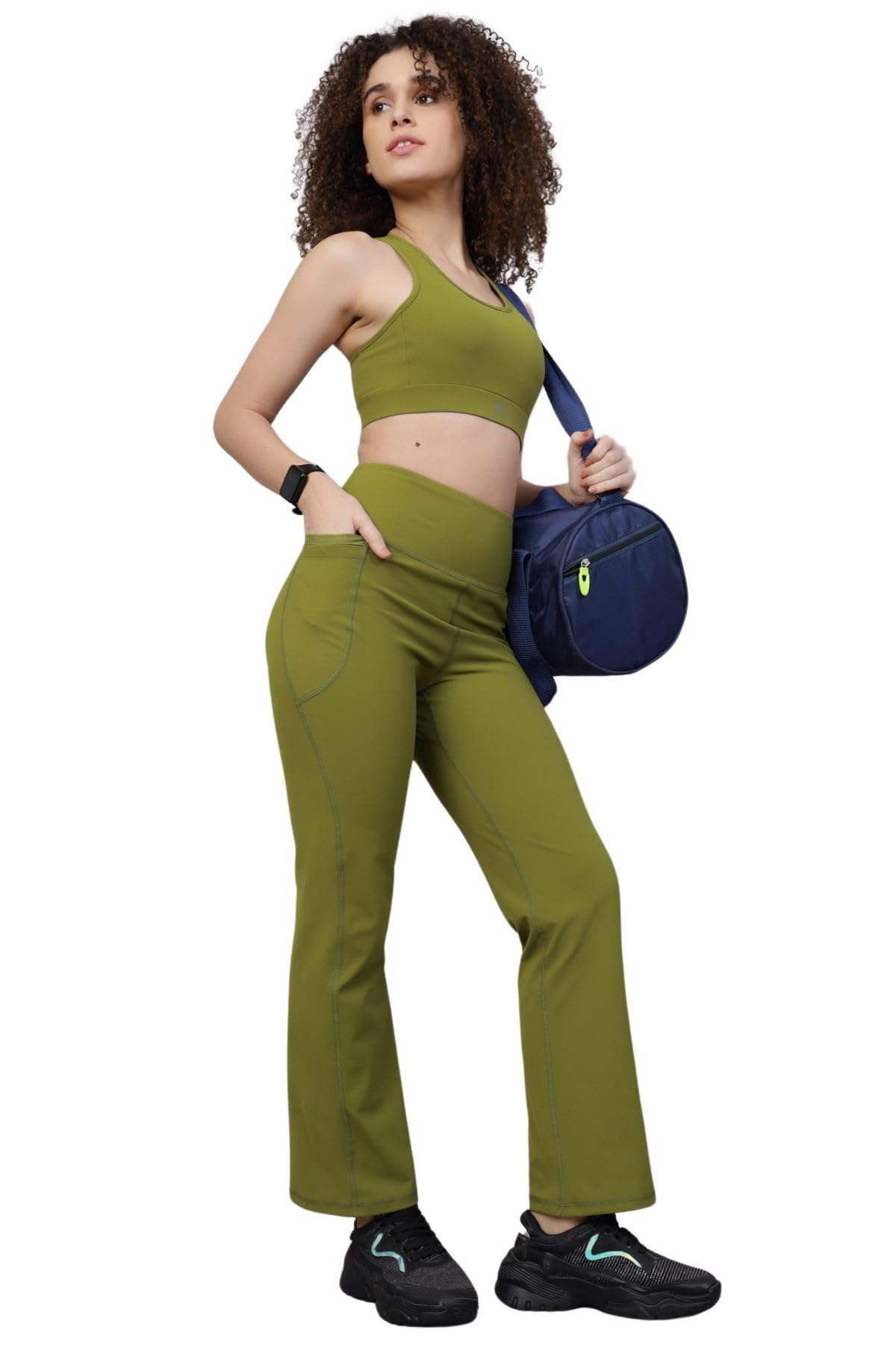 Maternity Pant After Delivery with 3 Pockets I Postpartum 2 in 1 Pant for Recovery & Shaping I Ultrasoft Nylon Fabric - Anti Static I 4 Way Stretch Post Pregnancy Recovery Pant-image-0