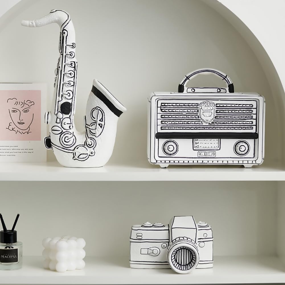 Amazon.com: Vintage Decor Figurine Saxophone Statue Radio