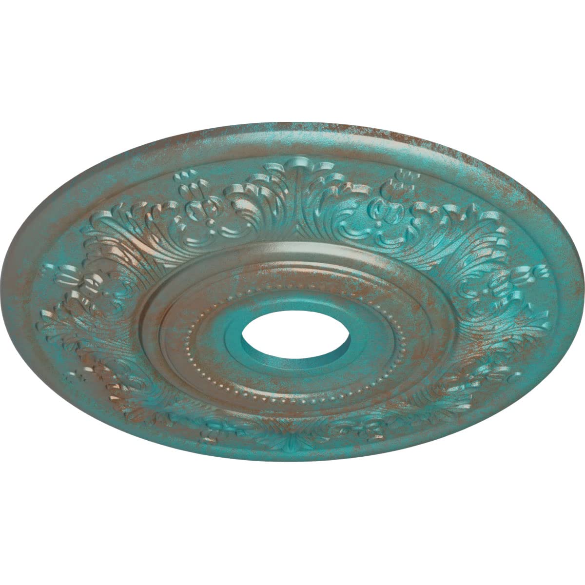 Ekena Millwork CM20VICGS Vienna Ceiling Medallion, 20" OD x 3 1/2 ID x 1 1/2 P, Copper Green Patina — Amazon image 2