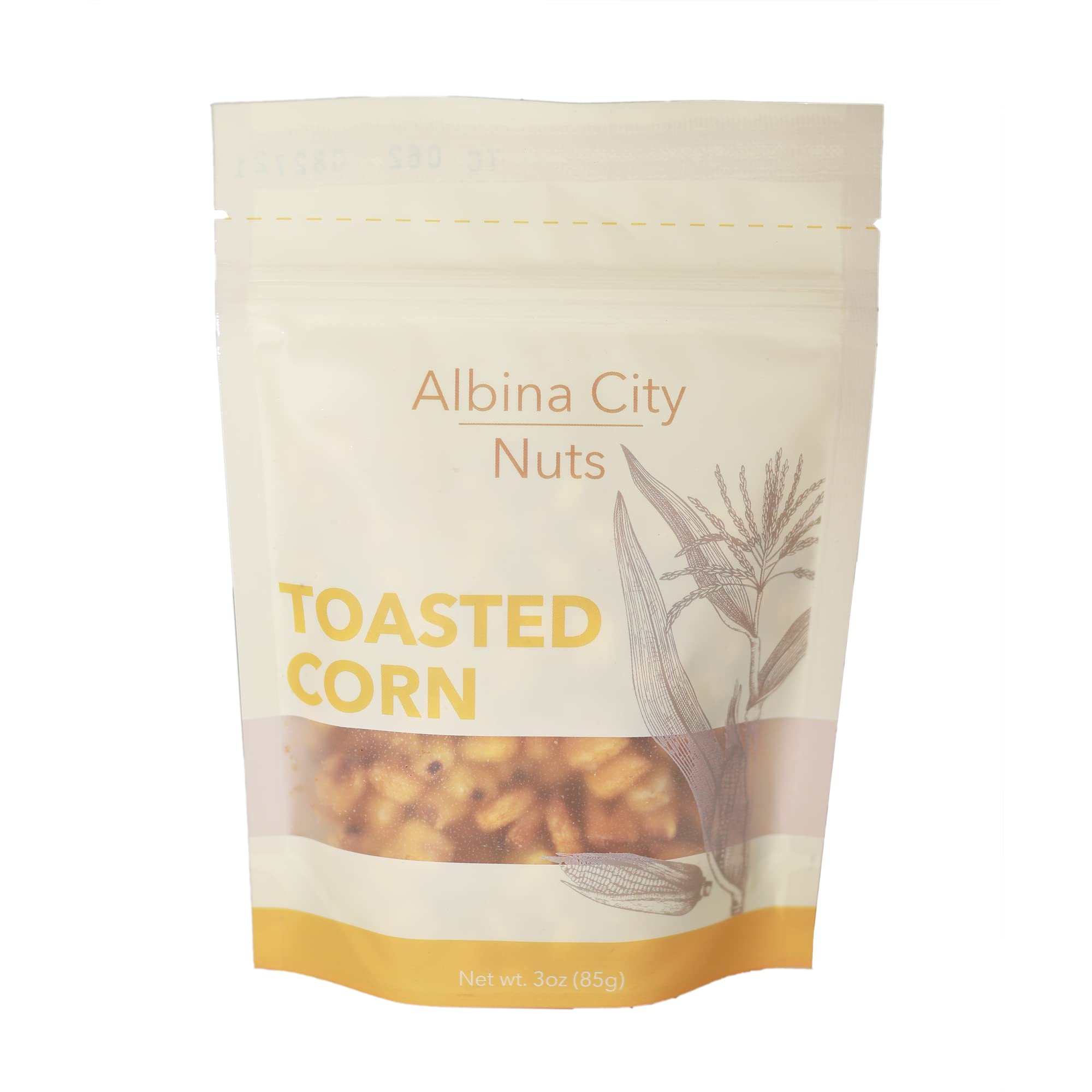 Albina City Nuts Toasted Corn – Tasty Snack with a Gentle Crunch Made from Non-GMO Ingredients Free of Sulfites, Gluten, Artificial Flavors, and Preservatives – 3oz