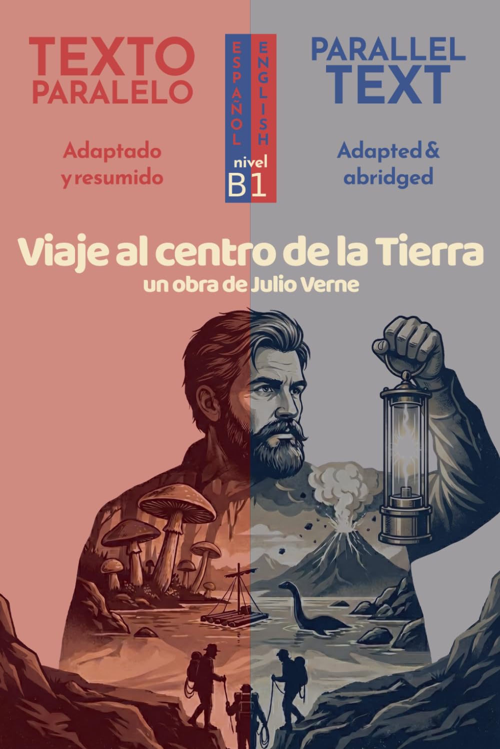 Viaje al centro de la Tierra: Edición Bilingüe Paralela (Español – Inglés): Julio Verne. Spanish Graded Reader, adapted and abridged for Level B1 (CEFR) (Parallel Texts in Spanish · Level B1)