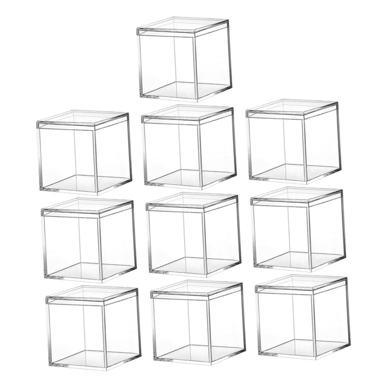 OSALADI 10 pezzi Scatola Trasparente con Contenitore per Dolci Gioielli e Regali Scatole Immagazzinaggio e Confezione per Candy Holder
