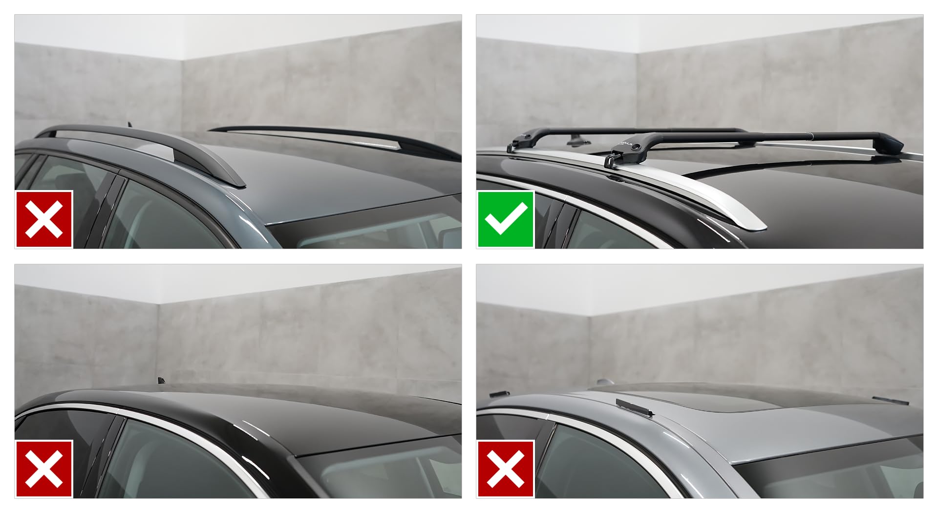 Modula Dachträger Autogepäckträger RELINGTRÄGER kompatibel mit Kia SPORTAGE IV SUV 2016-2022 max 75 kg 78-119 cm Aluminium
