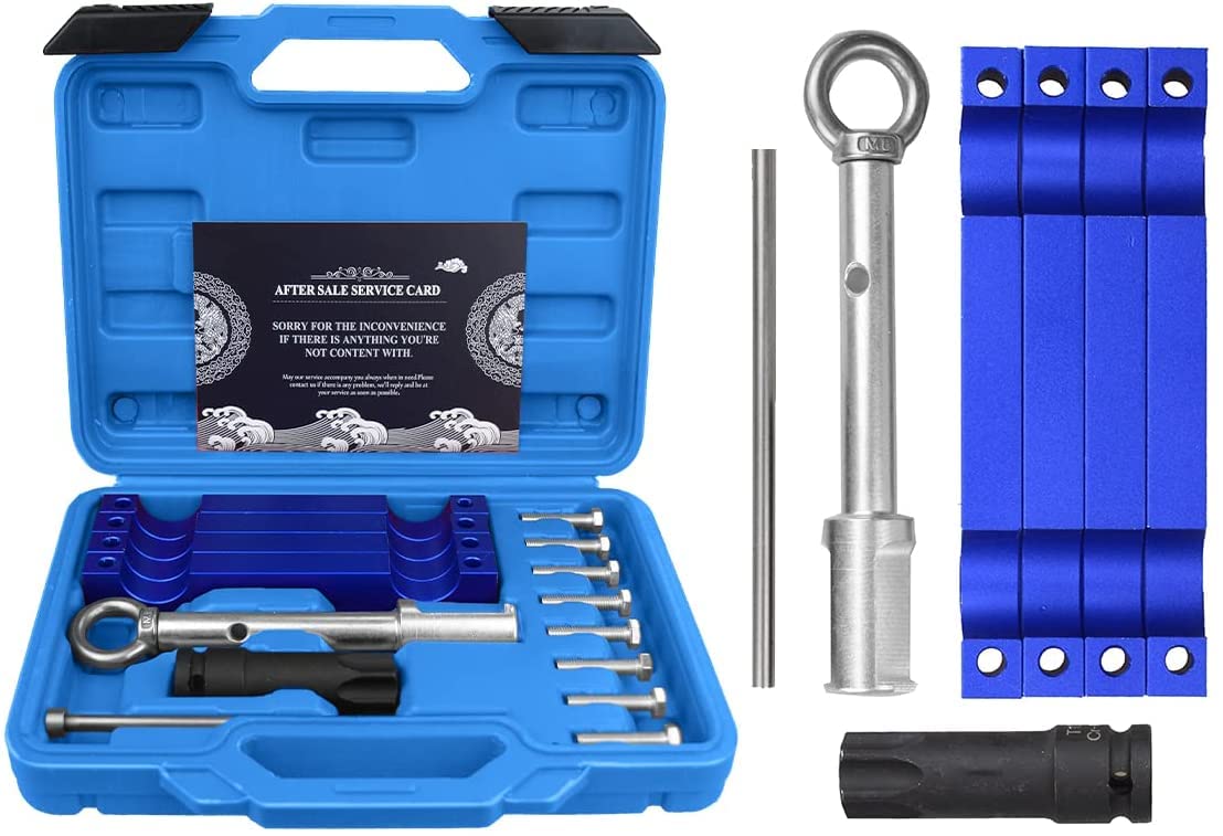 FXTUL Engine Timing Belt Tools, Camshaft Timing Alignment Tools and Injector Puller Removal Tool Engine Timing Tool Kit Compatible for Mercedes Benz M157/M276/ M278 with T100 Socket