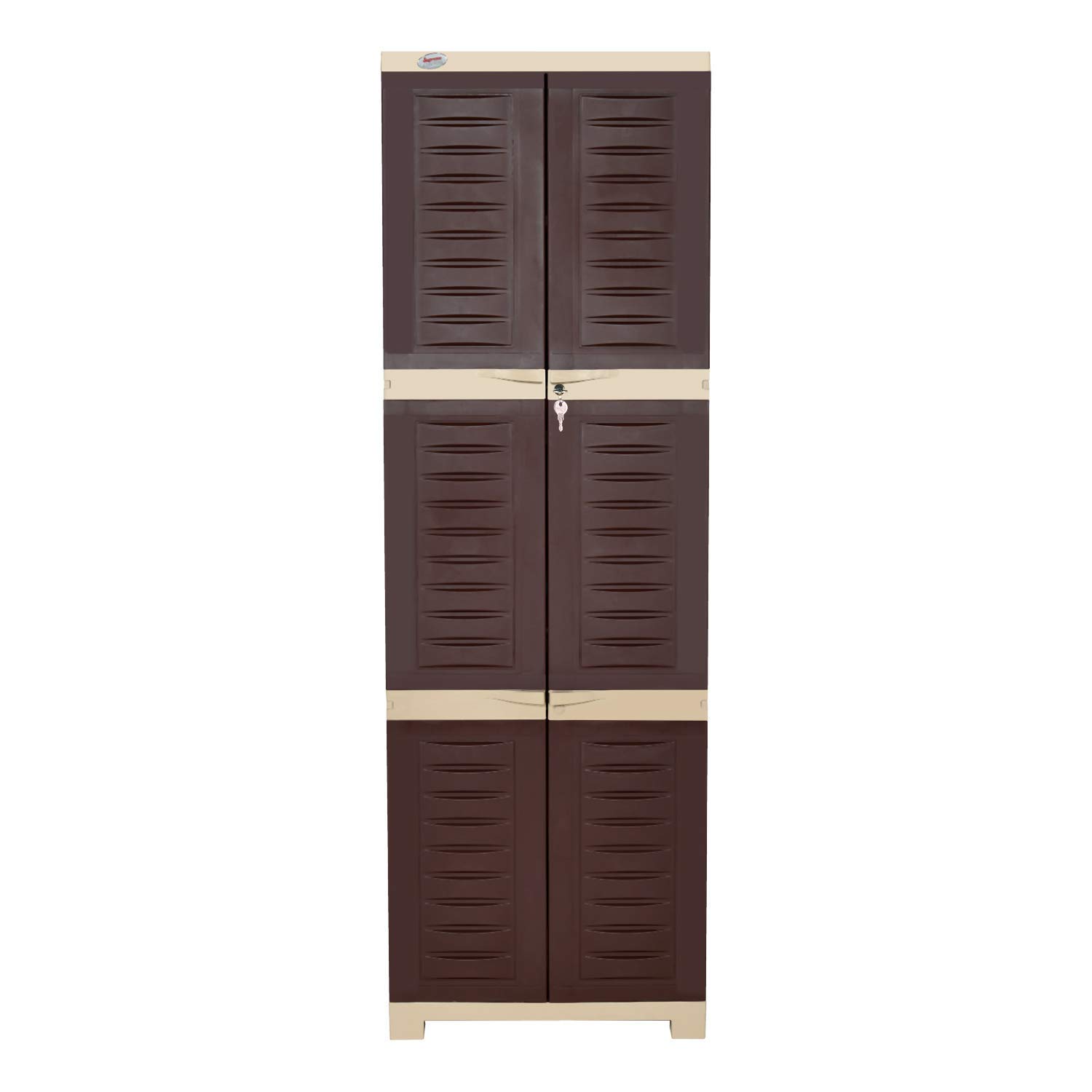 Supreme Furniture Fusion 03 Waterproof with 2 Doors & Adjustable 5 Shelves Plastic Cupboard/Almirah/Cabinet, Living Room and Kids(Full Size, Globus Brown & Dark Beige)(Assembly:- DIY) (B0B31T7DWX) Amazon Price History, Amazon Price Tracker