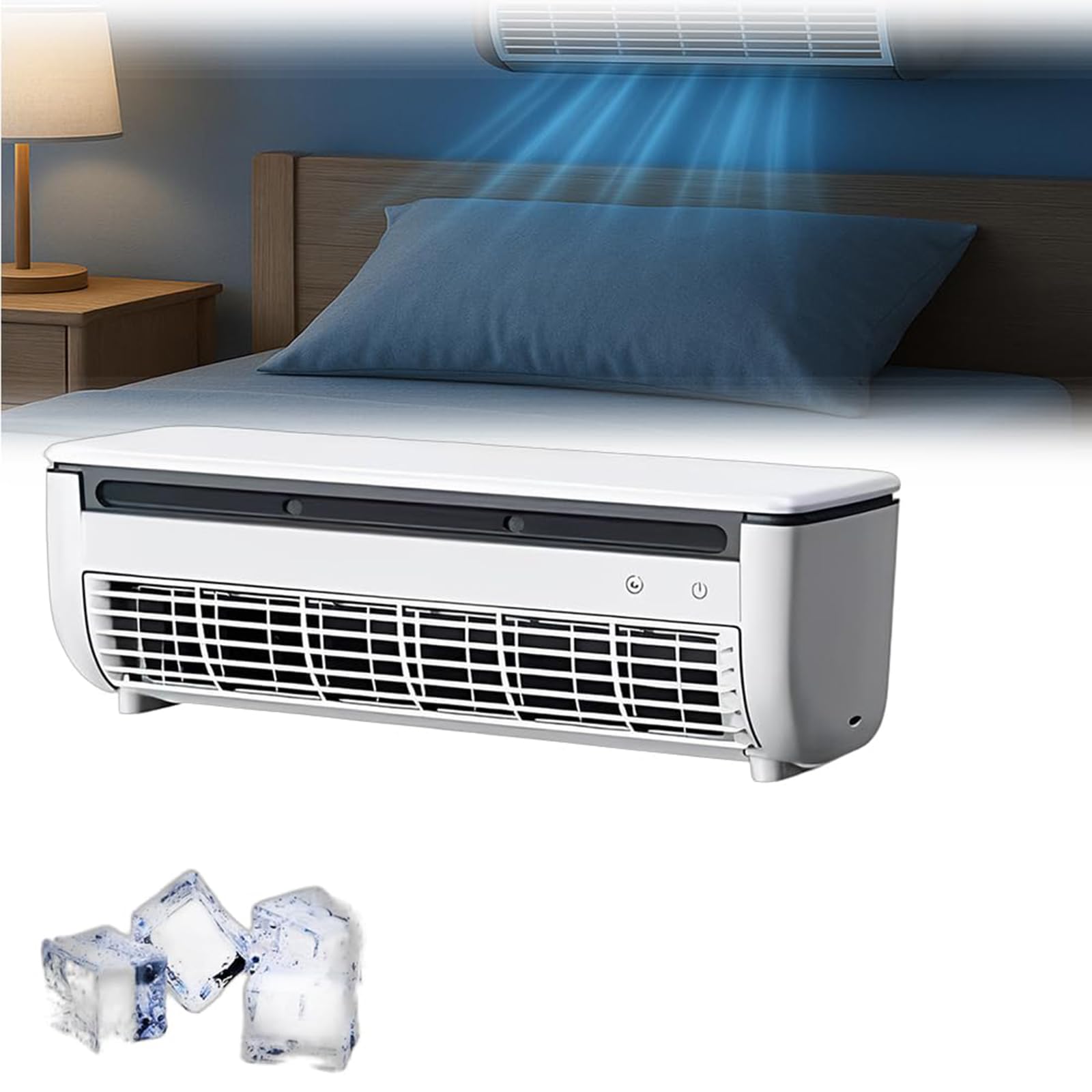 Condizionatore d'aria portatile con ventilatore, telecomando, raffreddamento istantaneo, 3 impostazioni di velocità, design a parete per cucina e camera da letto