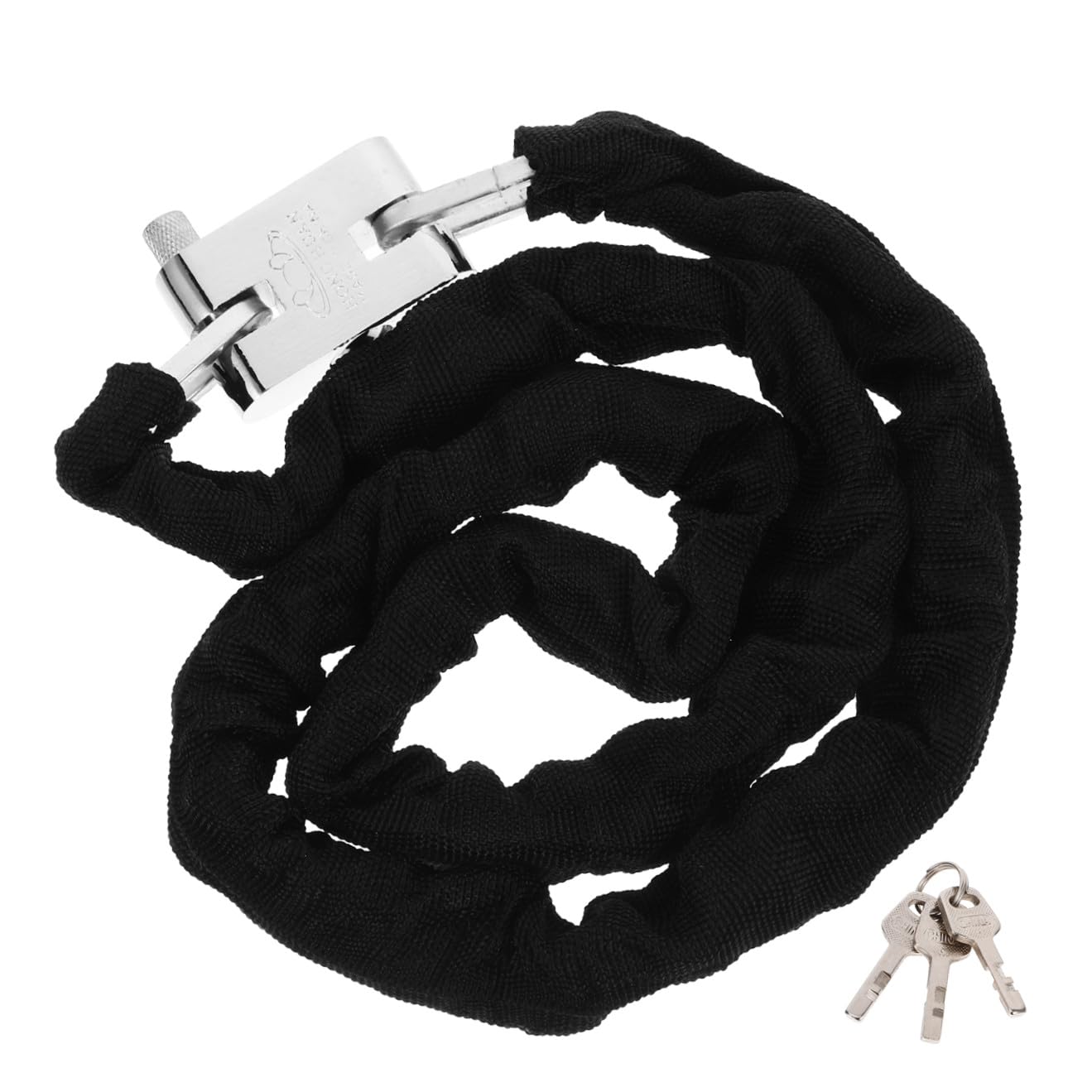 Catena Antifurto per Bici e Moto 120cm, Lucchetto Nero | Acciaio al Manganese, Uso Outdoor e Ciclismo, Resistente alla Corrosione, Portatile e Robusto