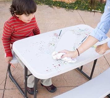 LIFETIME Kids Picnic Table, Foldable Outdoor Furniture