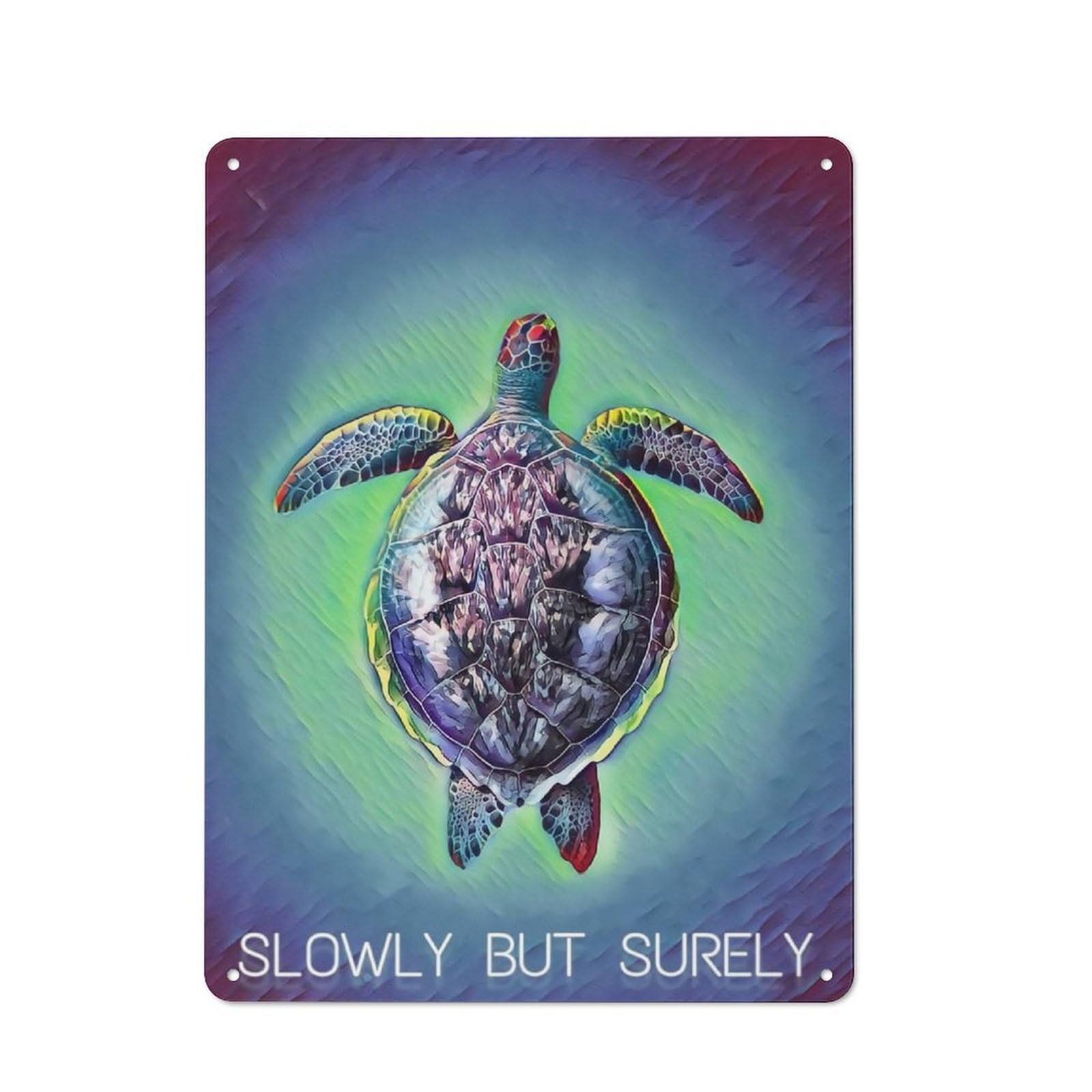 Mr Turtle Printed Metal Sign 40x30cm for Studio Or Craft Room, A New Home Present for Creative-space Collectors