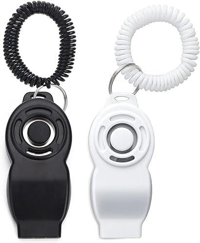 TIESOME Silbato de entrenamiento para perros con correa de muñeca clicker de entrenamiento para mascotas para gatos cachorros pájaros caballos