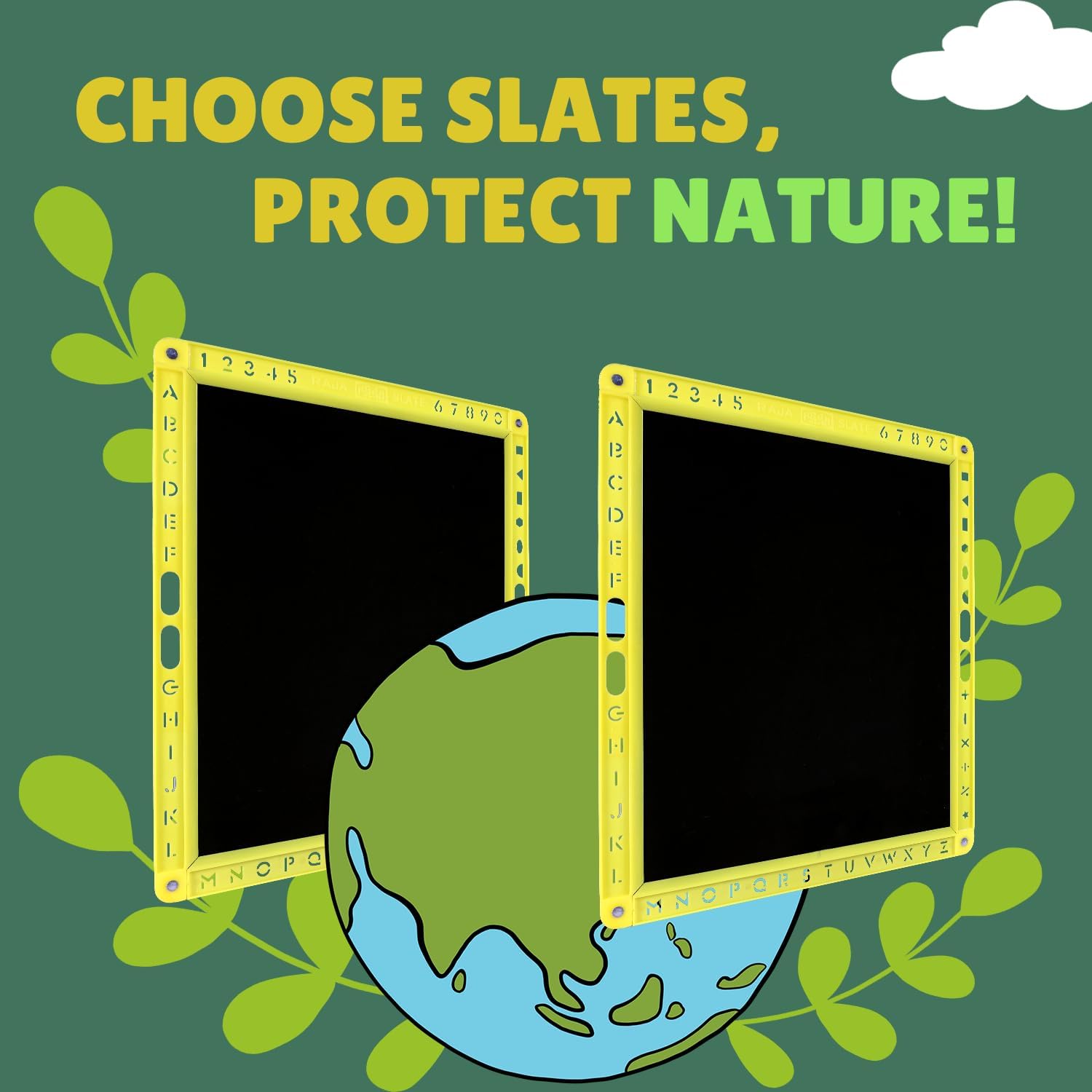 Raja Slates Amul Slates | 25x30 | Kids Learning Multipurpose Writing Board Slate | Skill Development Tool | Double Sided Educational Board | Learning Toy for Kids (Badami) 1