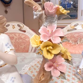 Amazon.co.jp: 陶器 スペイン調『女の子と猫』エレガント