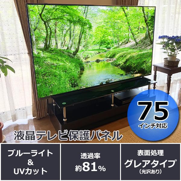 Amazon.co.jp: 液晶テレビ保護パネル 75インチ ブルーライトカット率
