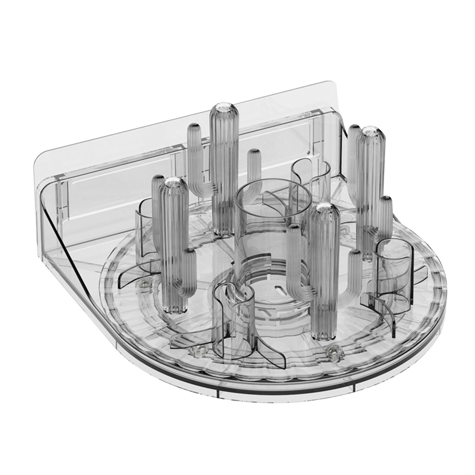 Tsophreniq Transparents Rotating Wall Mounted Toothpaste Toothbrush Holder Stand Organiser for Bathroom Vanity Countertop Electric Toothbrush Stand