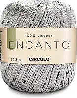 Linha Fio Encanto Prata Alumínio Para croche/trico 128m Circulo 10