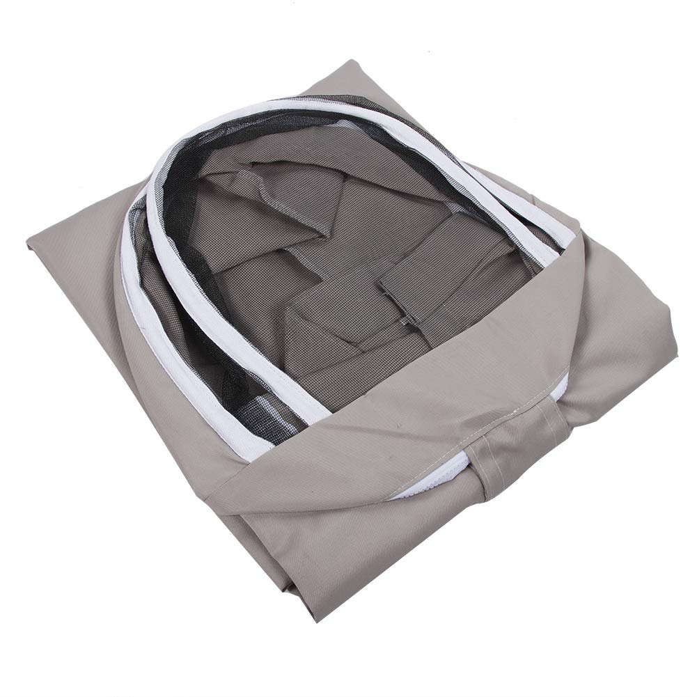 SIXRUN Traje de Apicultura con Capucha, Ropa Protectora para Apicultor de | Tejido Ripstop de Algodón, para 180-190 Cm, Transpirable, con Puños Elásticos