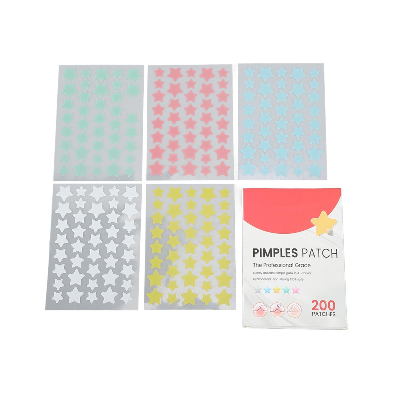 gernie 400Pcs Hydrocolloid Pimple Pad for Acne Cute for Closed Mouth Decoration Covering Pimple Pads Patch for Acne