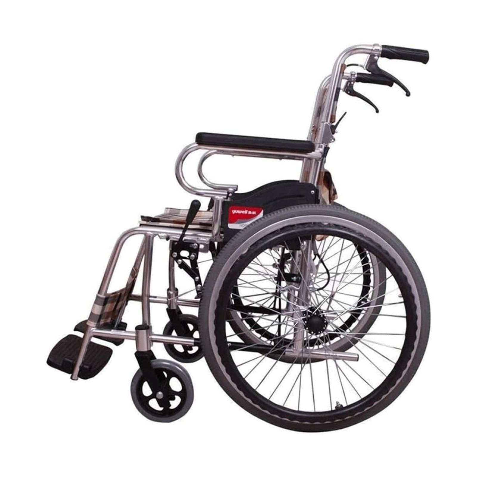 Wózek inwalidzki Rolstoel opvouwbare rugleuning Rolstoel U-vormige armleuningen Rolstoel opvouwbare rollator Rolstoelverzorgingshulpmiddel Transportrolstoelen wygodne