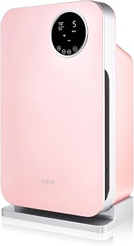 Air Purifier for Home - HEPA Smart WiFi App - Ultra Quiet 20 dB - Removes Allergens, Smoke & Odors - 99.97% Particle Filtration - Up to 1237 ft2 - Klarta Forste Pink