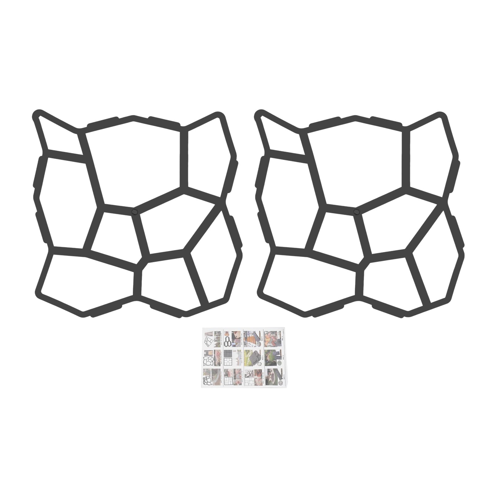 2 stencil per cemento, 50 x 50 cm, stampi per cemento, stampi per cemento, stampi per calcestruzzo, stampi per calcestruzzo, stampi per cortili, vialetti, piattaforme per piscine, ecc