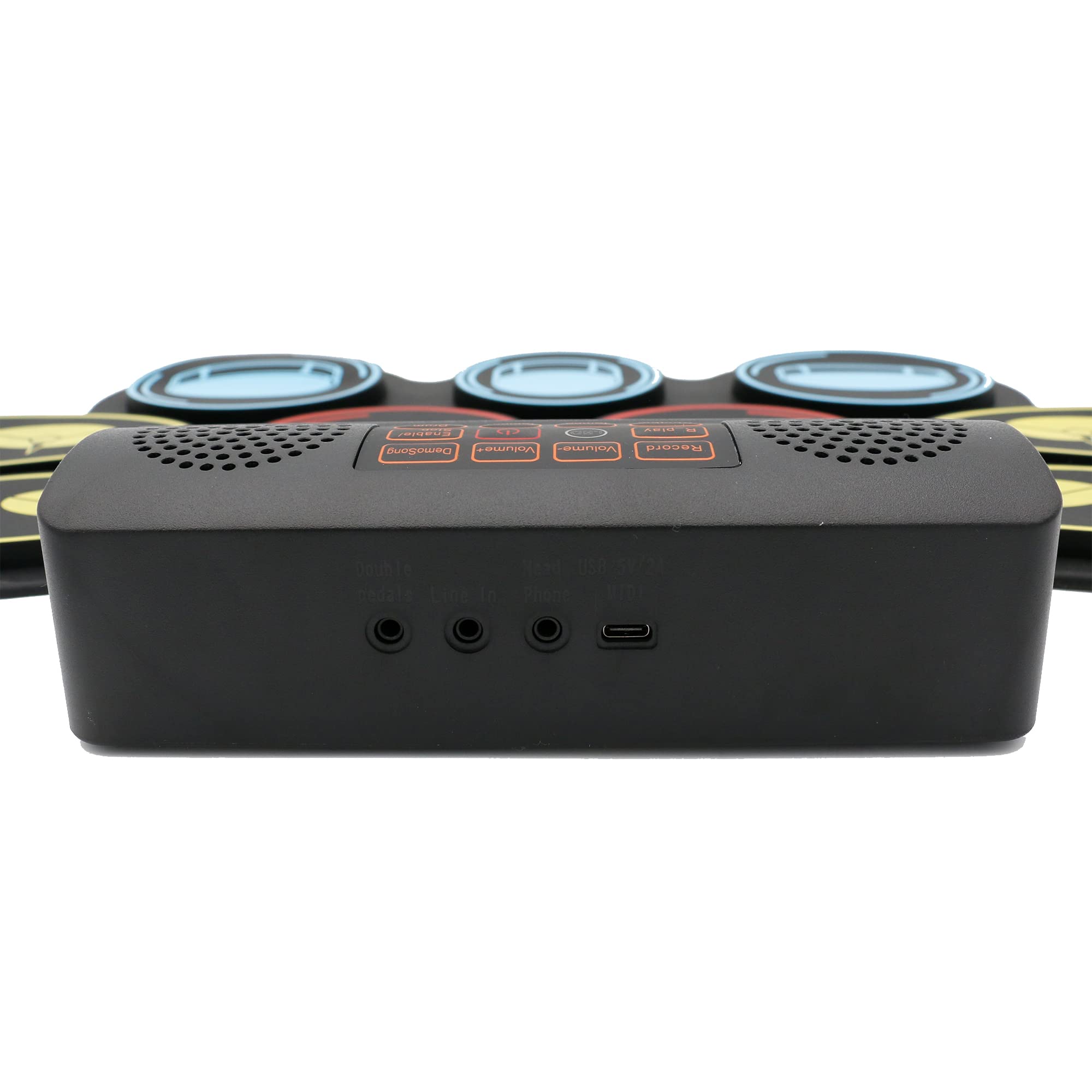 ffalstaff Pad Batteria Elettronica Ricaricabile Completo di Bluetooth - Stereo Portatile con 9 Pad, 2 Pedali e Bacchette - Ideale per un Primo Approccio allo Strumento