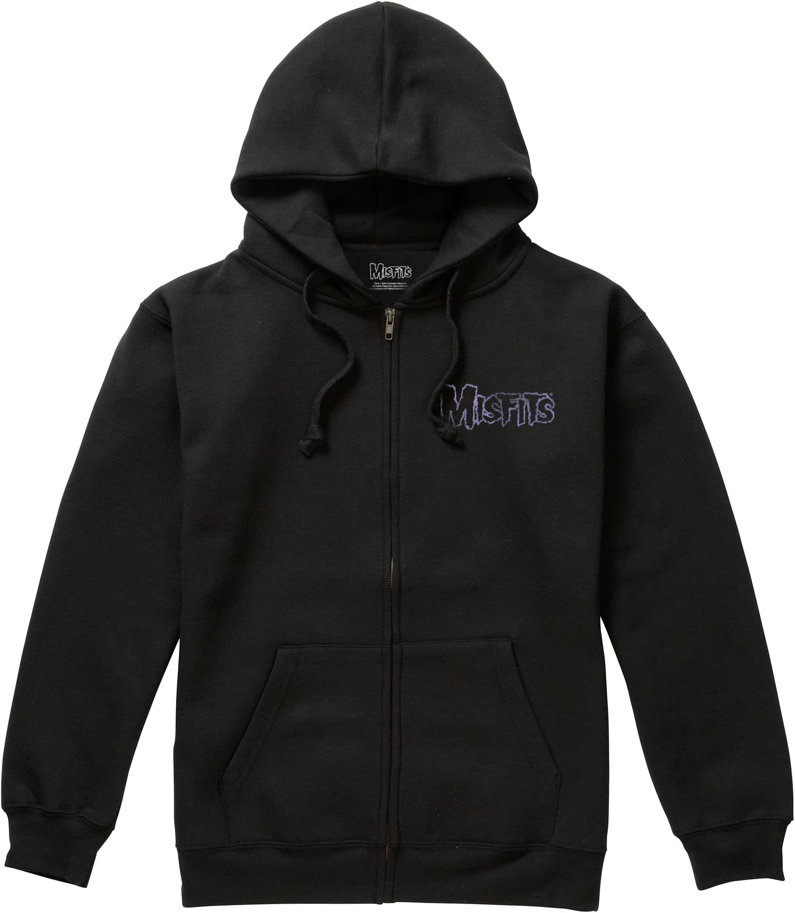 Cotton SoulMisfits Skull Mens Zip Hoodie, Black