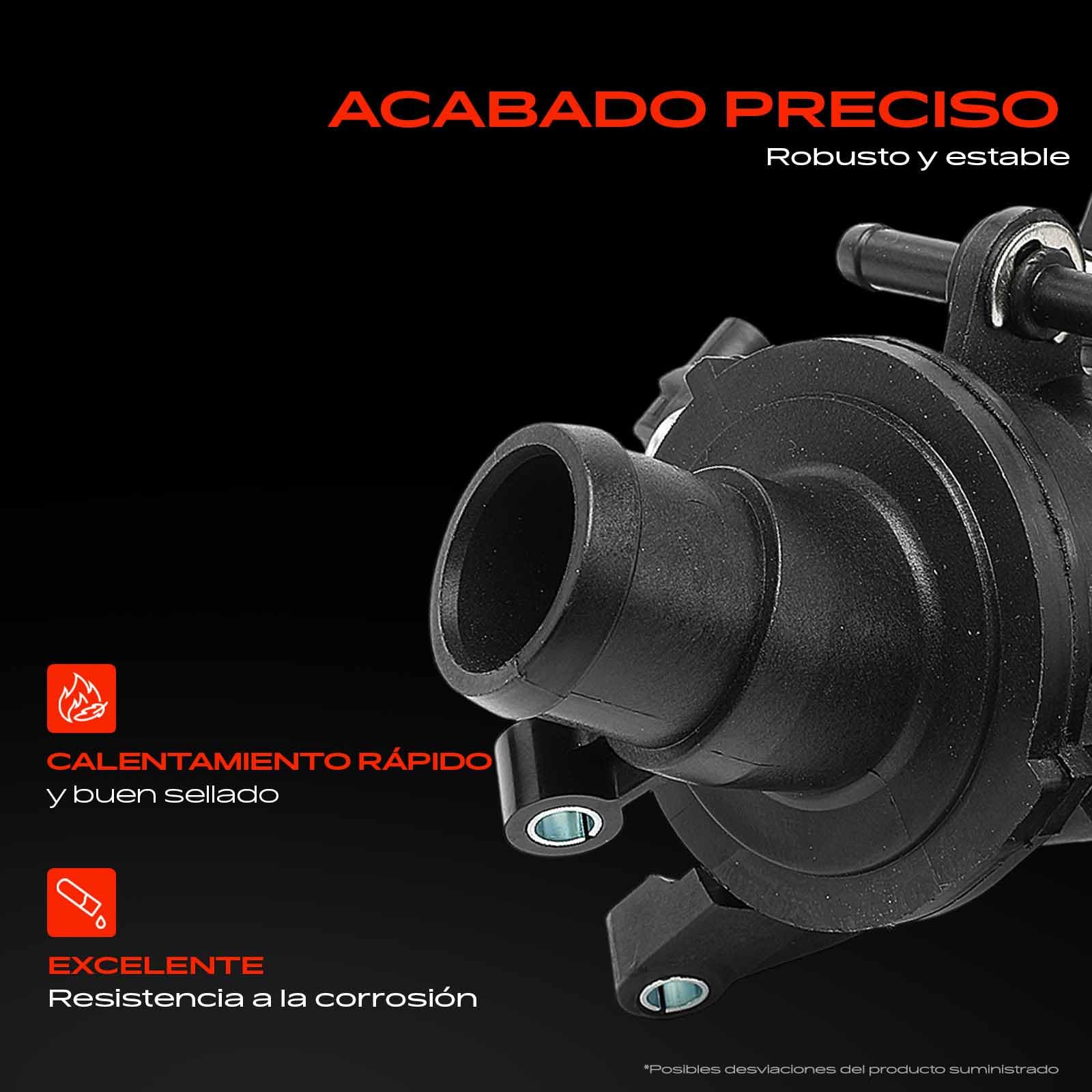 Frankberg Termostato de refrigerante 95°C 6512000615 | Compatible con: Autobús Vito W639, Viano W639, Clase S V222 W222 X222, Sprinter 35-T Caja B906, Clase M W166