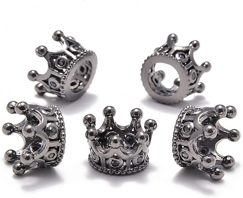 AD Beads Circonita pavimenta diamantes de imitación corona rey o reina corona para pulsera conector encanto espaciador cuentas